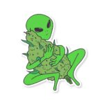 Stoned Alien Sticker