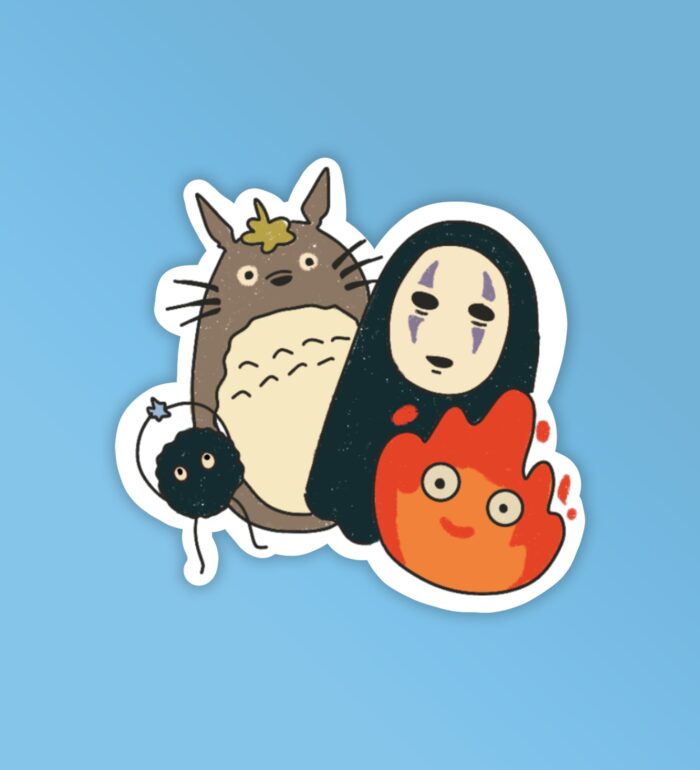 Studio Ghibli Characters Laptop   Mobile Stickers