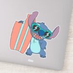 Summer Stitch With Surfboard Sticker