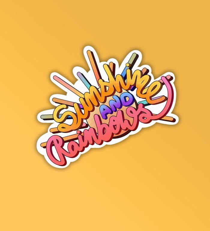 Sunshine Rainbows Laptop Mobile Stickers