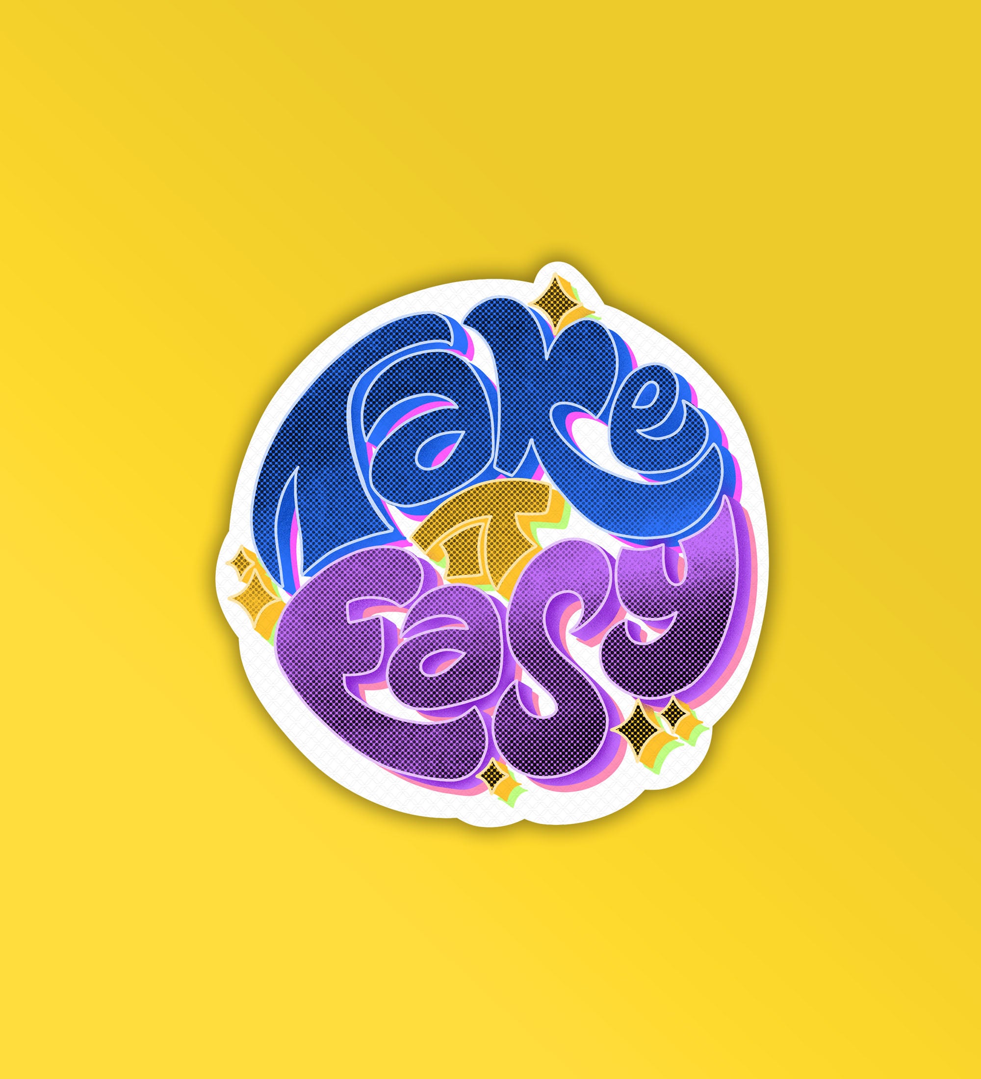 Take It Easy Laptop Mobile Stickers