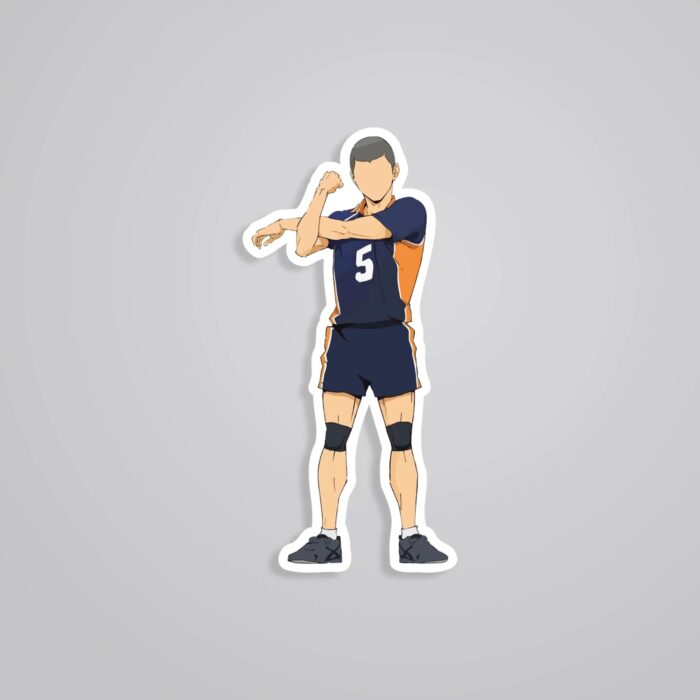 Tanaka Stretching Anime Stickers