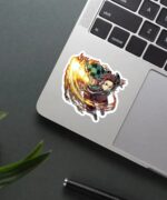 Tanjiro Attack Kimetsu No Yaiba Sticker