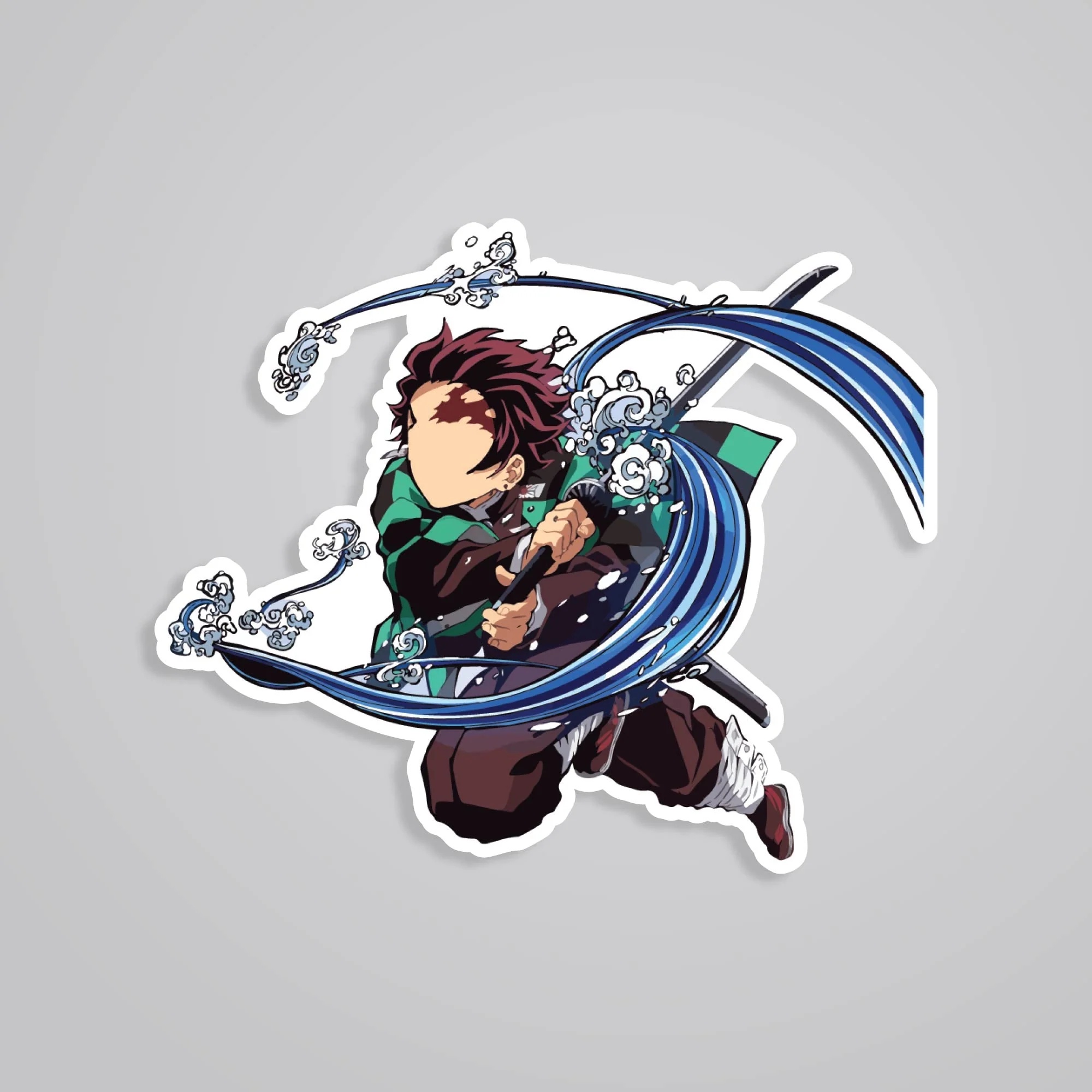 Tanjiro Water Breathing Style Anime Stickers