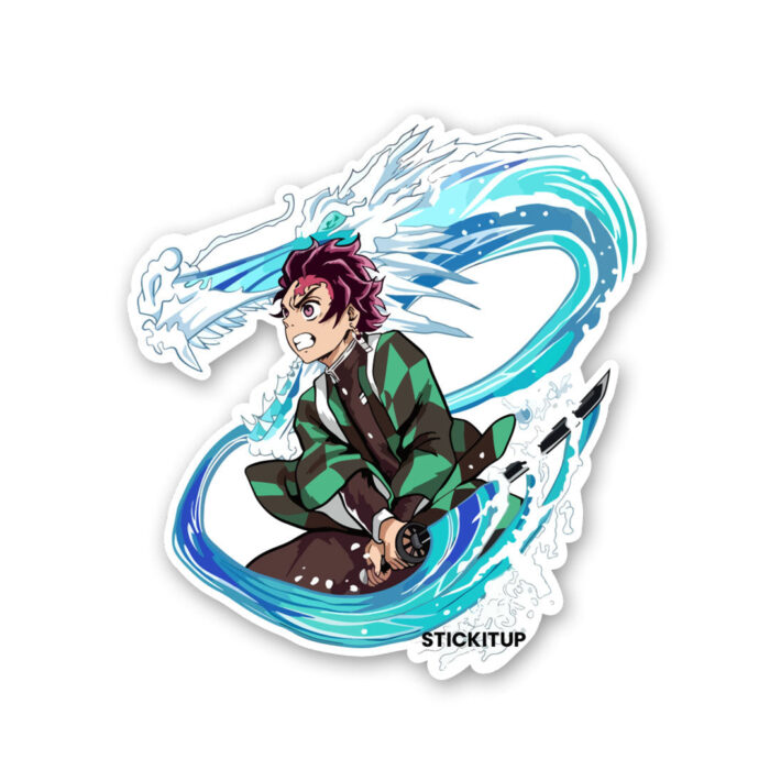 Tanjiro Water Breathing Forms Sticker