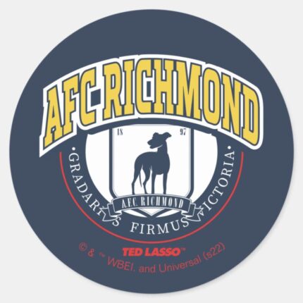 Ted Lasso AFC Richmond Athletic Circle Badge Classic Round Sticker 2