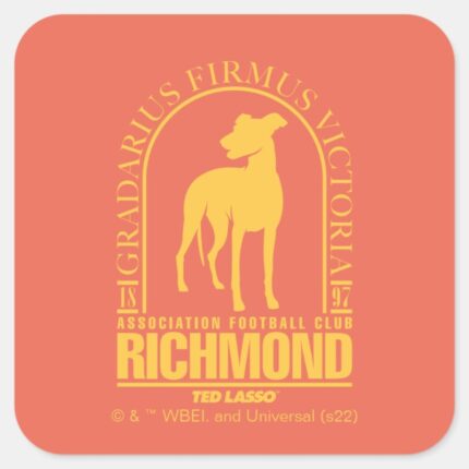 Ted Lasso AFC Richmond Gold Arched Logo Square Sticker