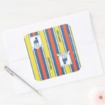 Ted Lasso AFC Richmond Logo Stripe Pattern Square Sticker