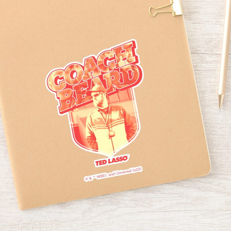 Ted Lasso Coach Beard Badge Sticker