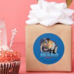 Ted Lasso Coach Beard Bobblehead Classic Round Sticker