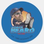 Ted Lasso Coach Beard Bobblehead Classic Round Sticker