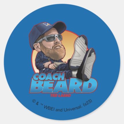 Ted Lasso Coach Beard Bobblehead Classic Round Sticker