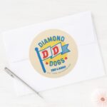 Ted Lasso Diamond Dogs Pennant Graphic Classic Round Sticker