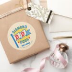 Ted Lasso Diamond Dogs Pennant Graphic Classic Round Sticker