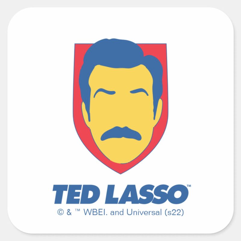 Ted Lasso Face Icon Square Sticker