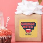 Ted Lasso Garbage Water Tea Graphic Square Sticker