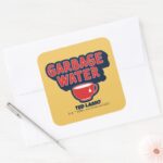 Ted Lasso Garbage Water Tea Graphic Square Sticker