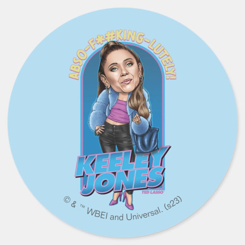 Ted Lasso Keeley Jones Bobblehead Classic Round Sticker