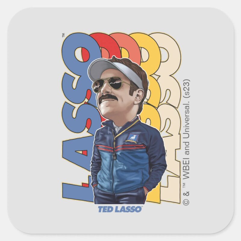 Ted Lasso Lasso Bobblehead Square Sticker
