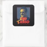 Ted Lasso Led Tasso Badge Square Sticker
