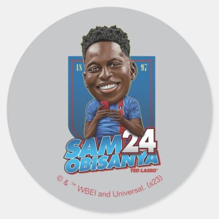 Ted Lasso Sam Obisanya Bobblehead Classic Round Sticker