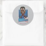 Ted Lasso Sam Obisanya Bobblehead Classic Round Sticker
