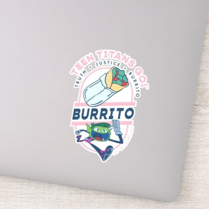 Teen Titans Go Beast Boy Truth Justice Burrito Sticker