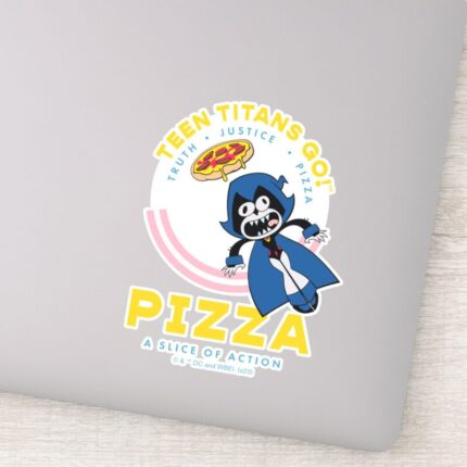 Teen Titans Go Raven Truth Justice Pizza Sticker