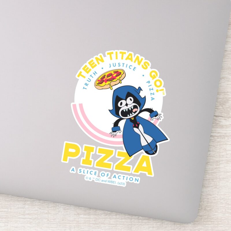 Teen Titans Go Raven Truth Justice Pizza Sticker