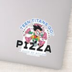 Teen Titans Go Robin Truth Justice Pizza Sticker