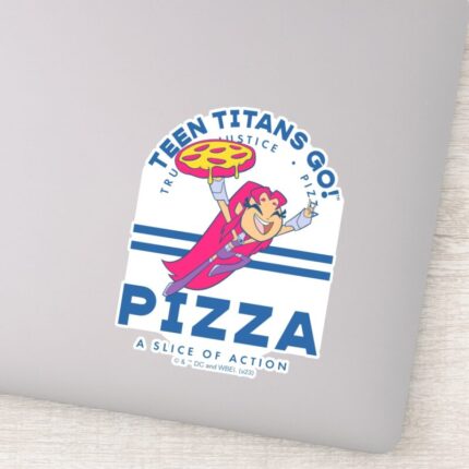 Teen Titans Go Starfire Truth Justice Pizza Sticker