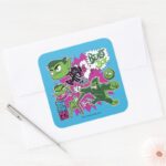Teen Titans Go Beast Boy Shapeshifts Square Sticker