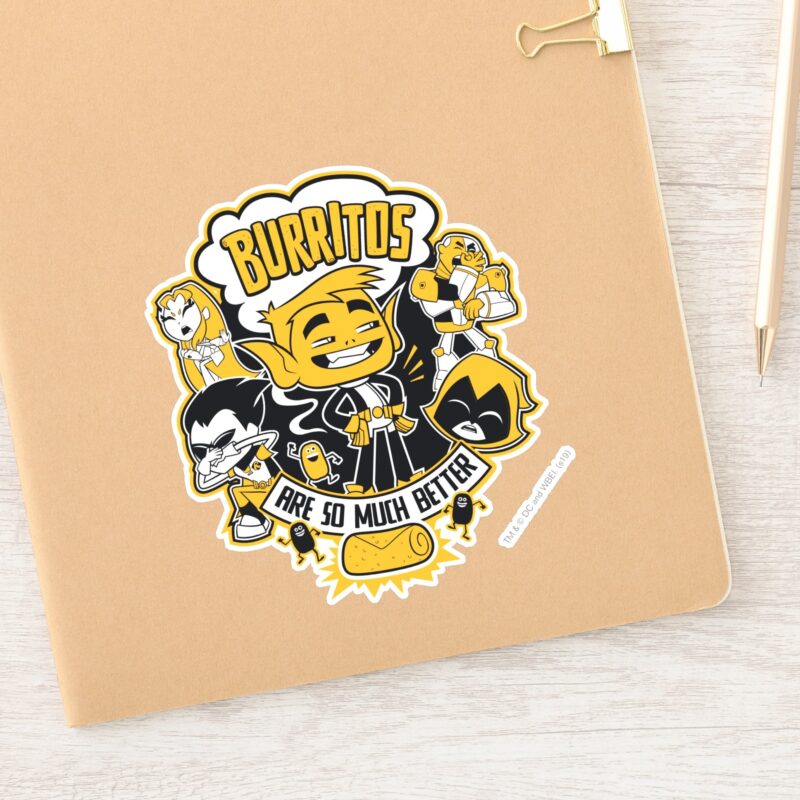 Teen Titans Go Beast Boy Burritos Are Better Sticker