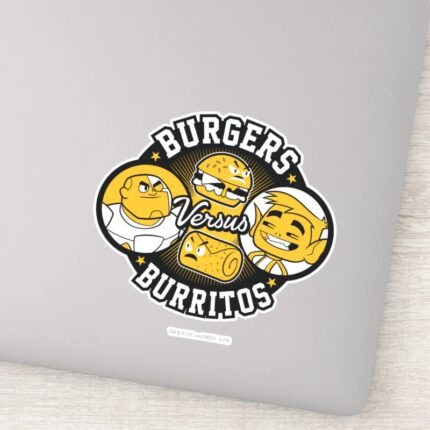 Teen Titans Go Burgers Versus Burritos Sticker