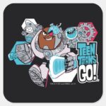 Teen Titans Go Cyborgs Arsenal Graphic Square Sticker