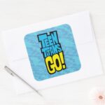 Teen Titans Go Logo Square Sticker
