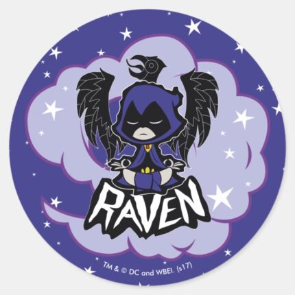 Teen Titans Go Raven Attack Classic Round Sticker