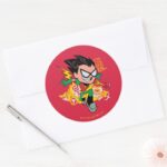Teen Titans Go Robins Arsenal Graphic Classic Round Sticker