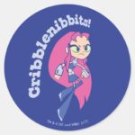 Teen Titans Go Starfire Cribblenibbits Classic Round Sticker
