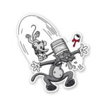 The Itchy Scratchy Sticker