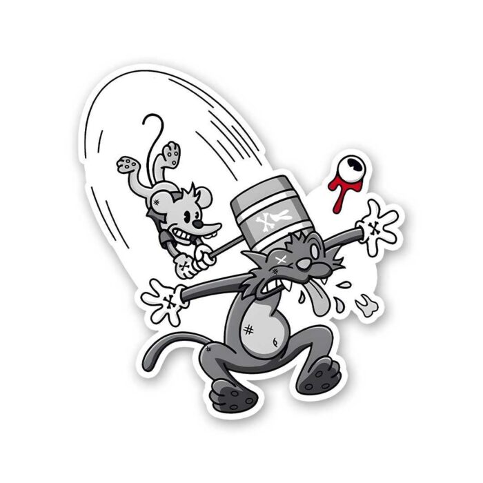 The Itchy Scratchy Sticker