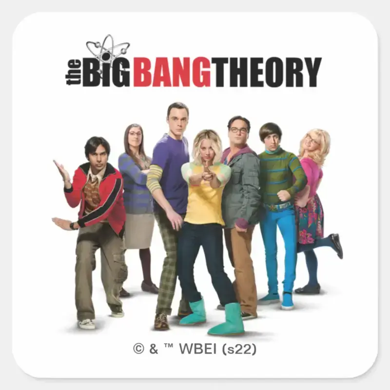 The Big Bang Theory Characters Square Sticker