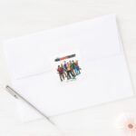 The Big Bang Theory Characters Square Sticker