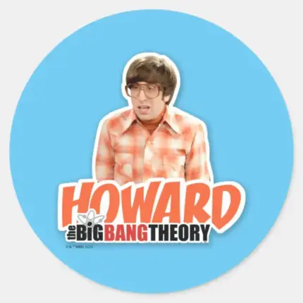 The Big Bang Theory Howard Classic Round Sticker