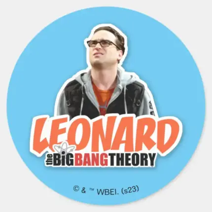 The Big Bang Theory Leonard Classic Round Sticker