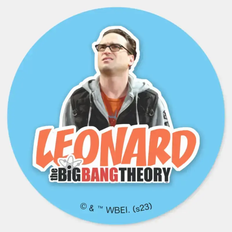 The Big Bang Theory Leonard Classic Round Sticker