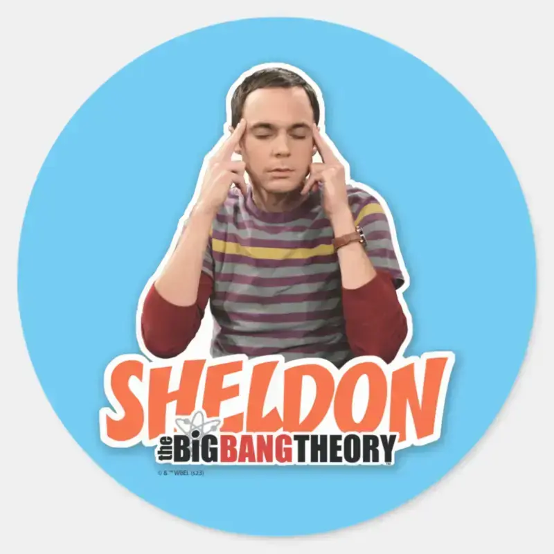 The Big Bang Theory Sheldon Classic Round Sticker