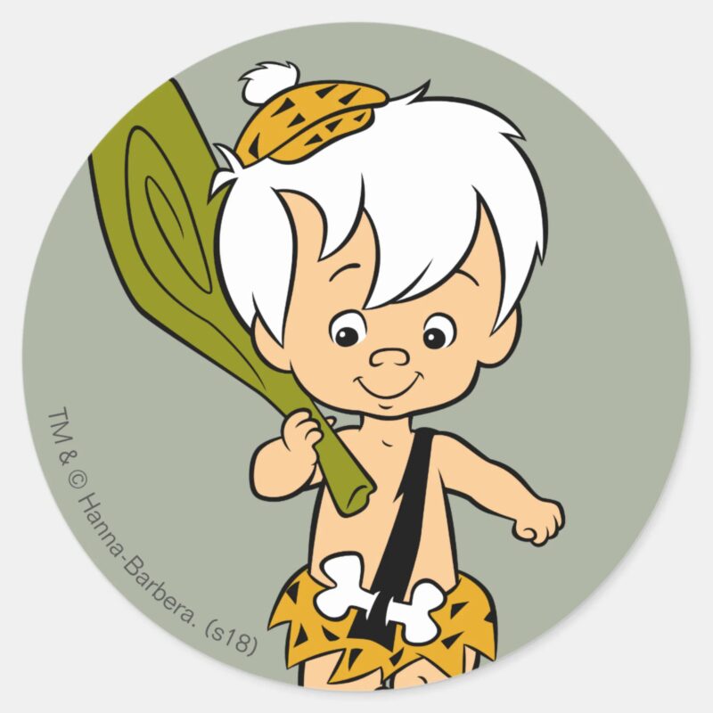 The Flintstones Bamm Bamm Rubble Classic Round Sticker
