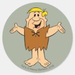 The Flintstones Barney Rubble Classic Round Sticker