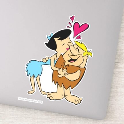 The Flintstones Betty Kissing Barney Sticker